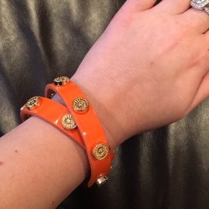 Tory Burch double wrap logo bracelet